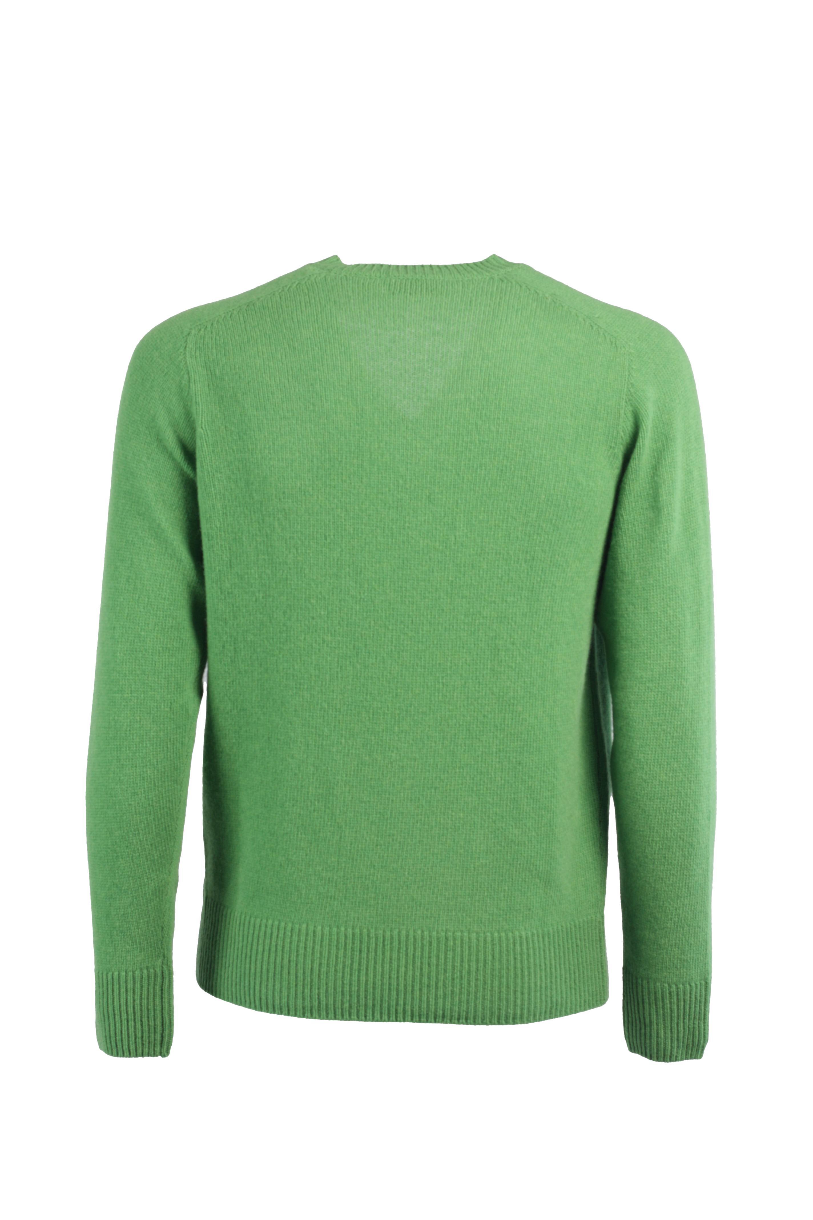 brooksfield maglia scollo a v brooksfield pura lana verde - foto 2