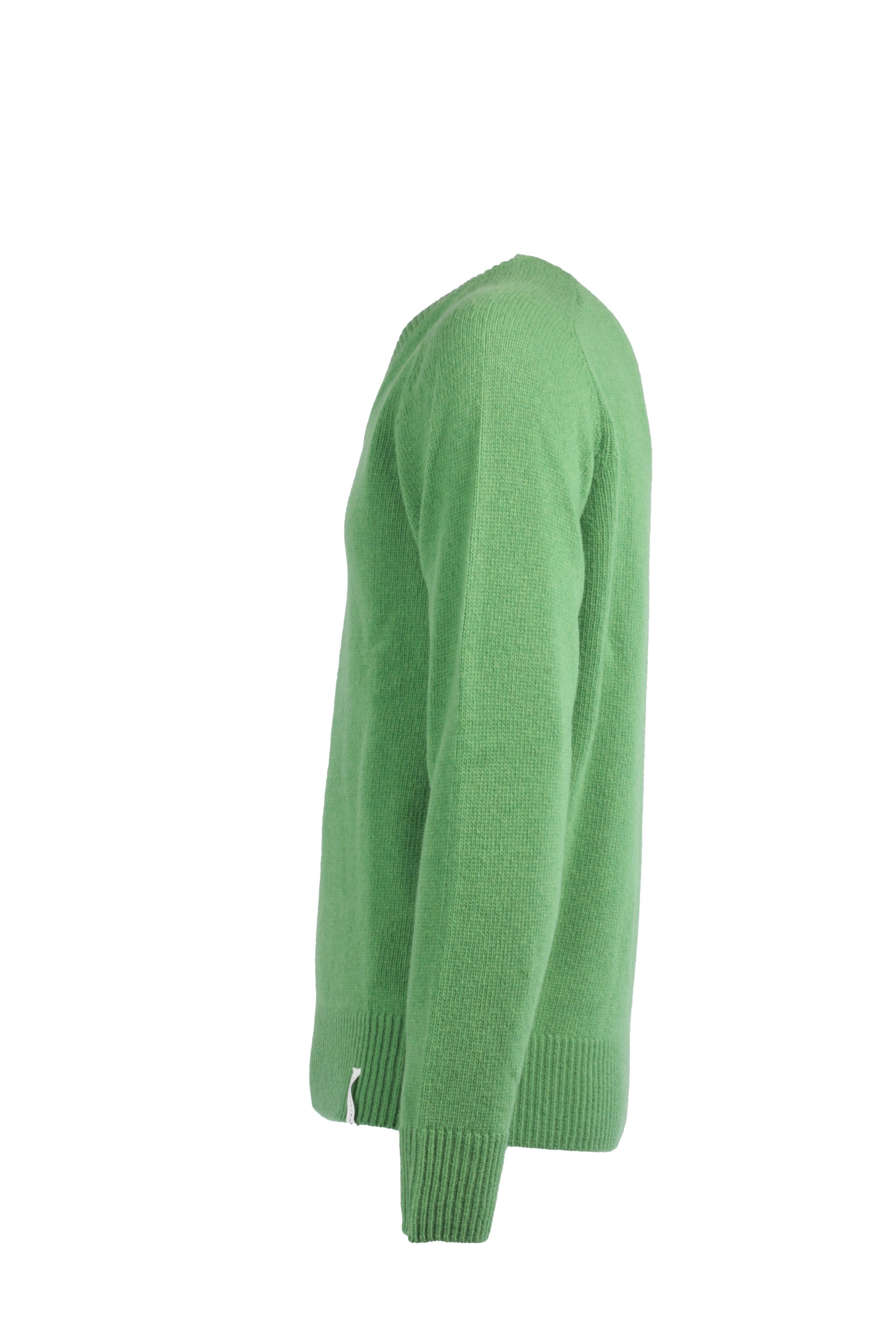 brooksfield maglia scollo a v brooksfield pura lana verde - foto 3