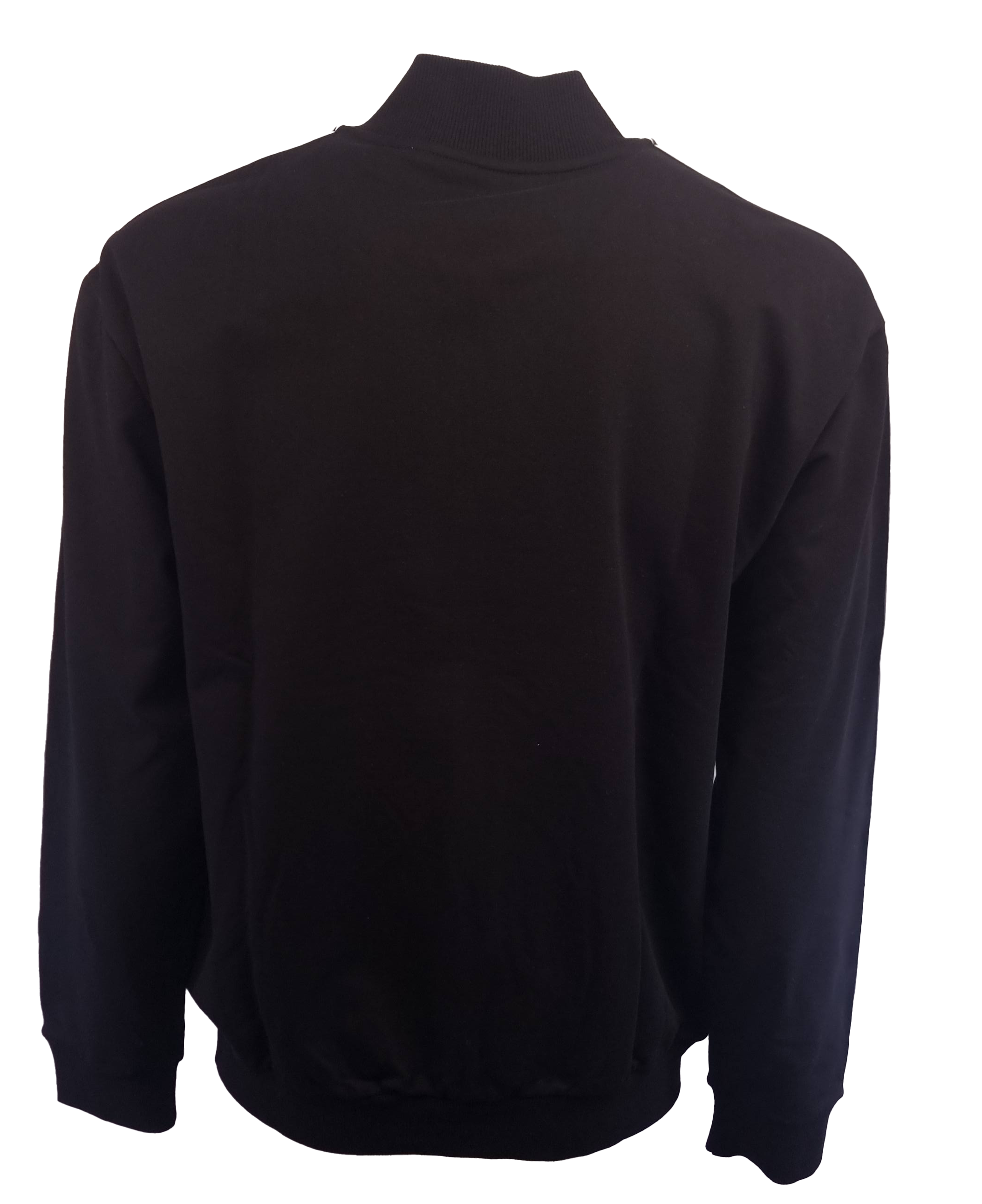 Felpa Moschino Full zip Nera . Tessuto in jersey di puro cotone elasticizzato , collo bomber doppie tasche sul davanti polsi e orlo  con elastico 