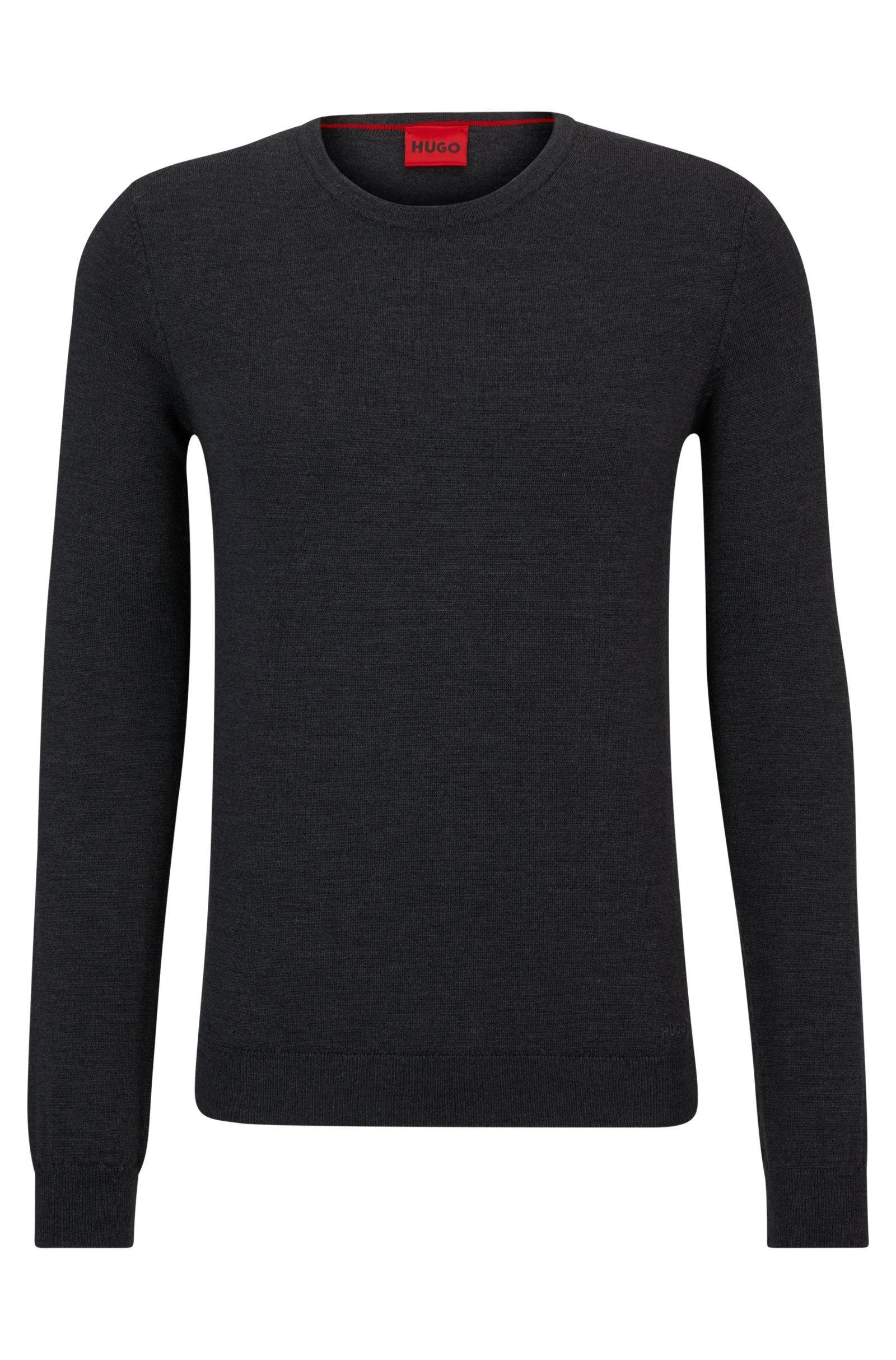 Paricollo HUGO BOSS blu Uomo in pura lana certificata slim fit u00e8 realizzato in lana finissima per un comfort termoregolante.