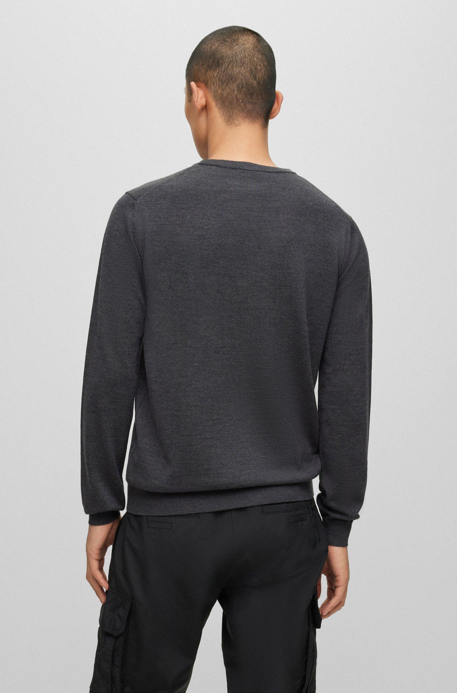 Paricollo HUGO BOSS blu Uomo in pura lana certificata slim fit u00e8 realizzato in lana finissima per un comfort termoregolante.