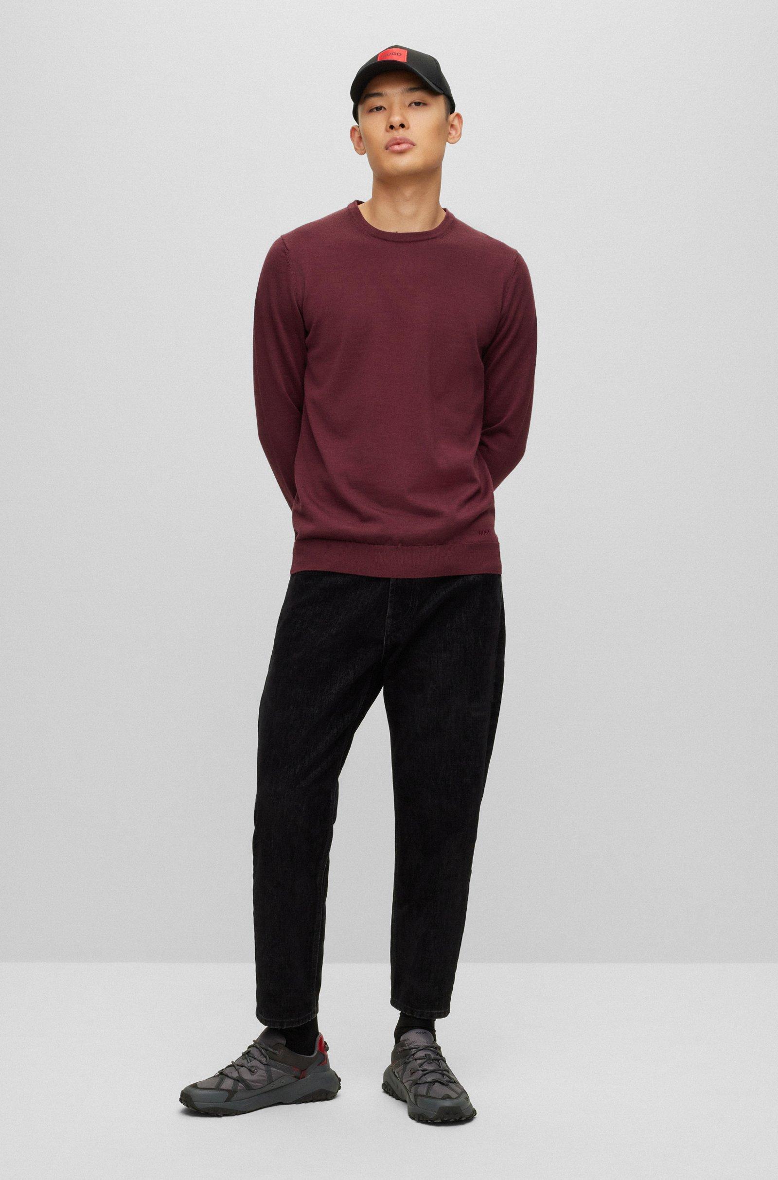 Paricollo HUGO BOSS blu Uomo in pura lana certificata slim fit u00e8 realizzato in lana finissima per un comfort termoregolante.