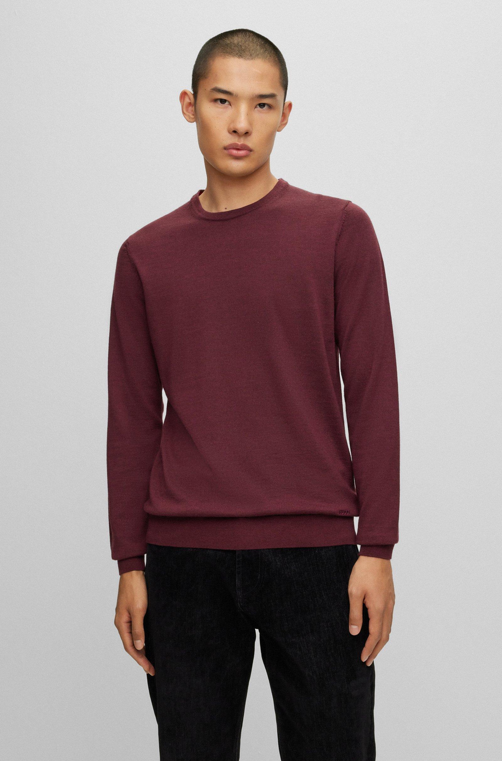 Paricollo HUGO BOSS blu Uomo in pura lana certificata slim fit u00e8 realizzato in lana finissima per un comfort termoregolante.