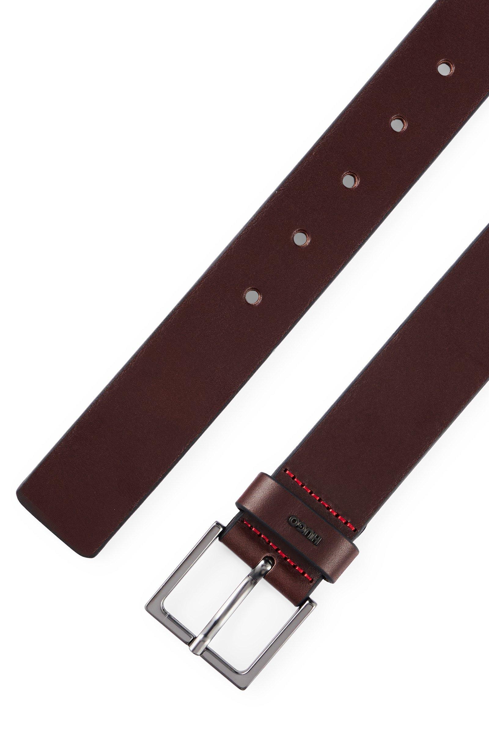 Classica cintura senza tempo alta 3,5 cm realizzata in pelle opaca liscia proveniente da concerie certificate.