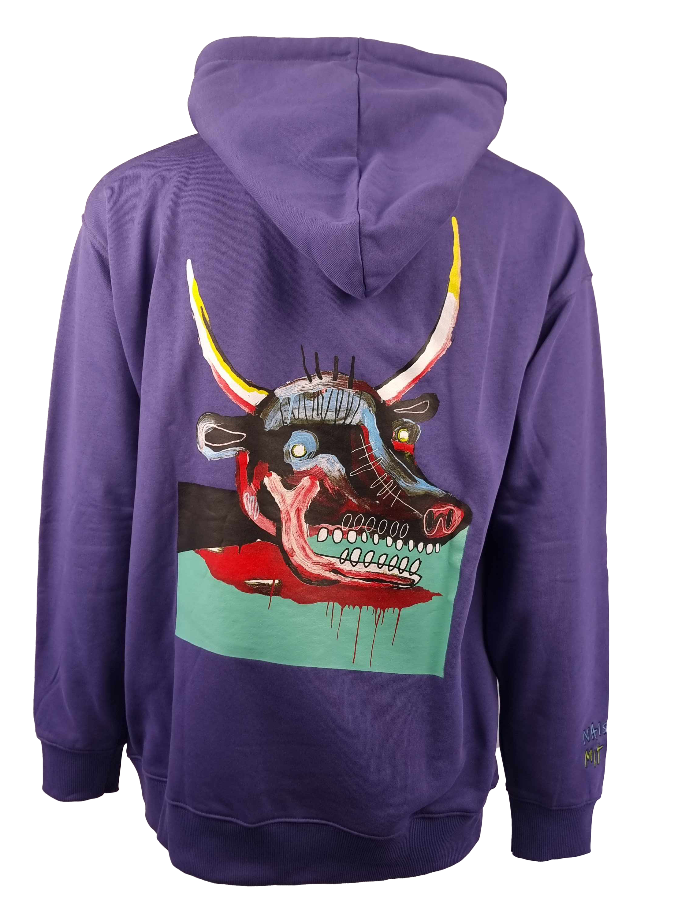 elpa Nais Design con cappuccio colore Viola.Tessuto in jersey di puro cotone, ideale per essere usata  nelle mezze stagioni.  Stampa serigrafica 