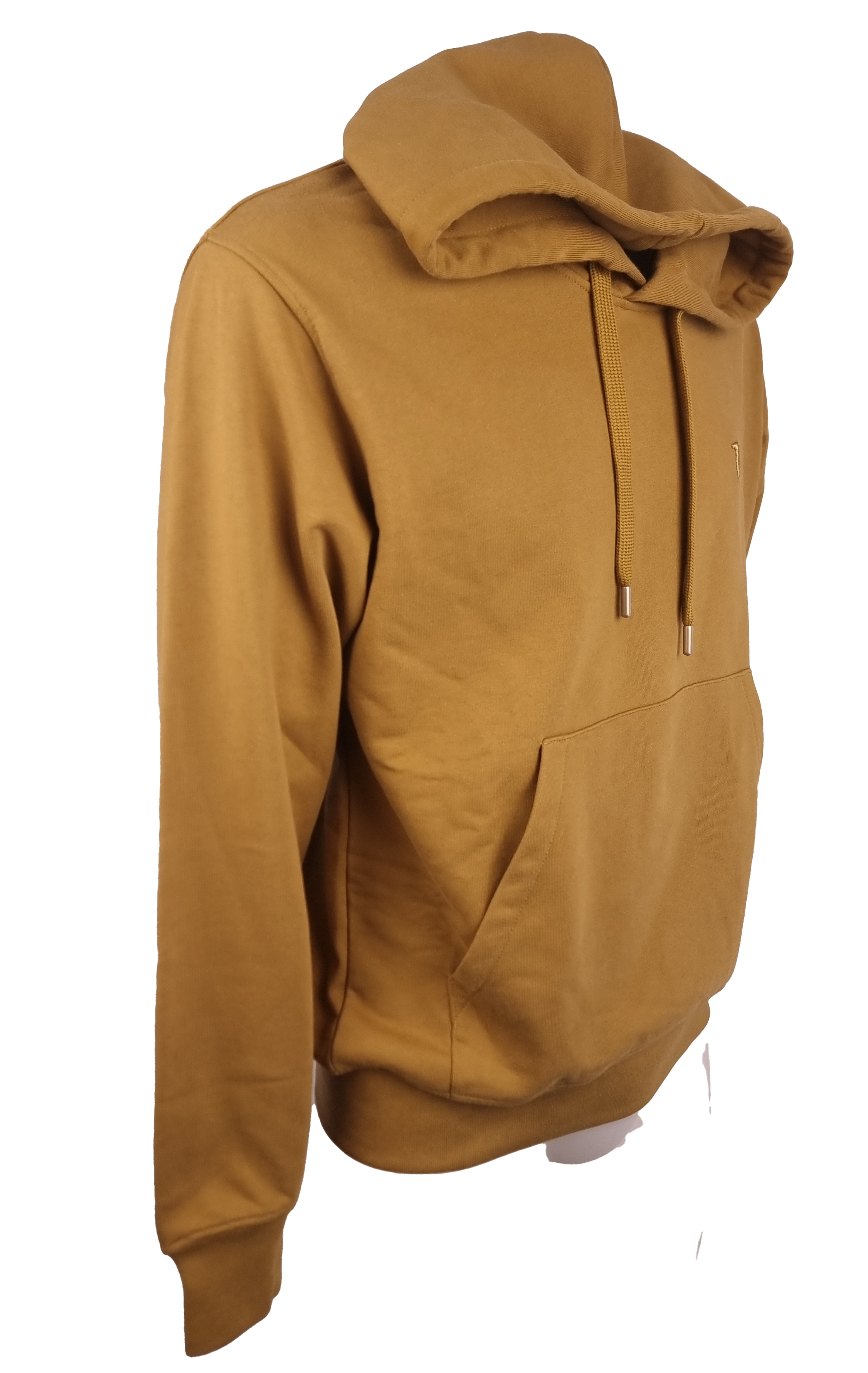 Trussardi felpa con cappuccio colore Cachi . Tessuto in morbido cotone sia all'esterno che all'interno, Cerniera solo sulla parte laterale  sinistra 
