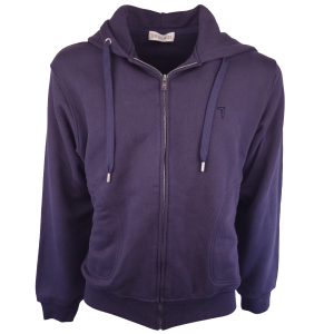 Felpa con cappuccio  full zip blu